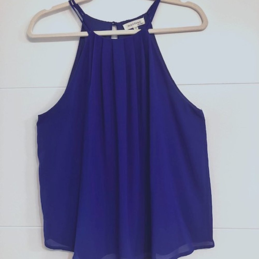 Monteau Royal Blue Halter Top
